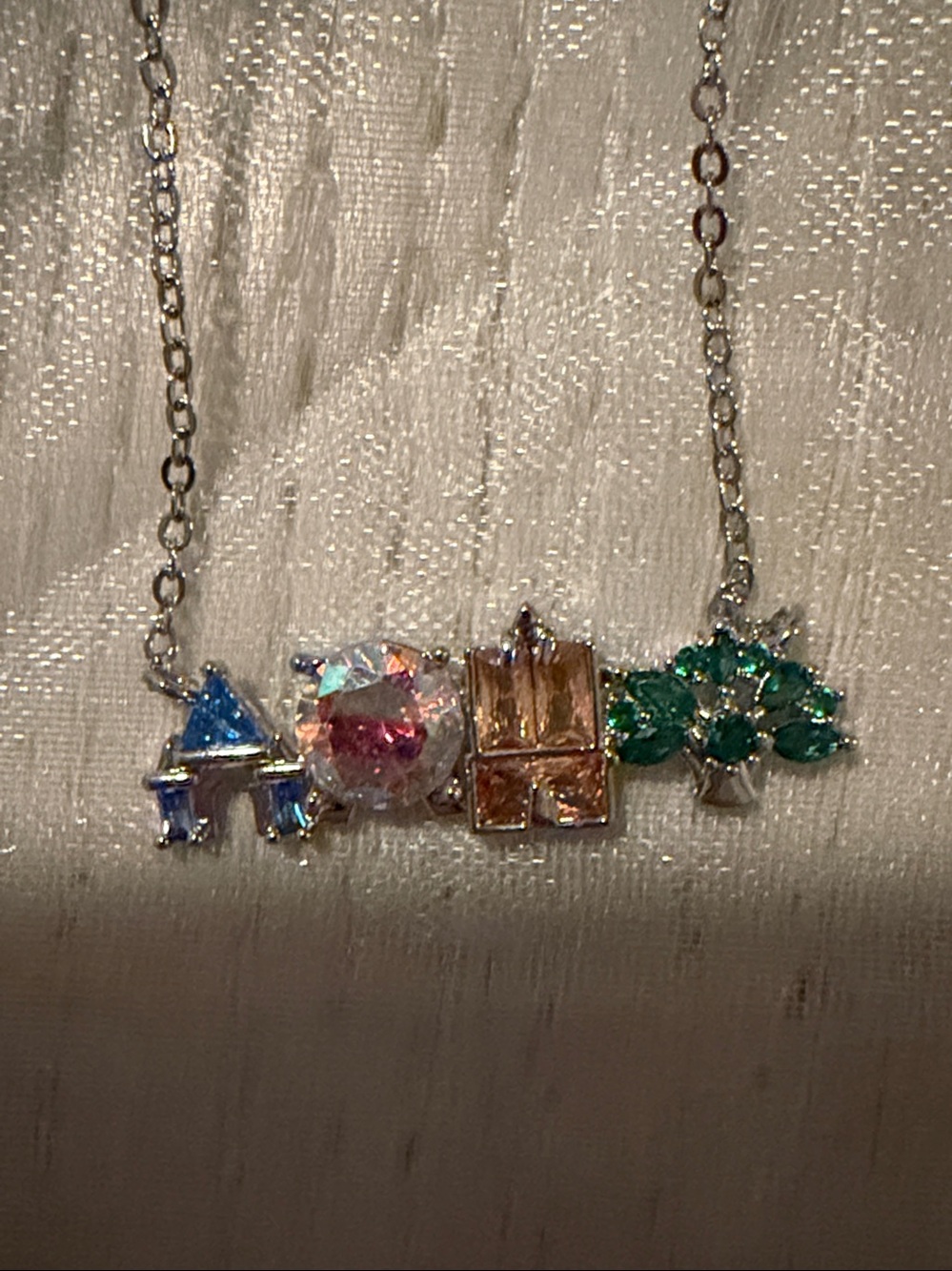 Disney World icons inspired necklace- silver
